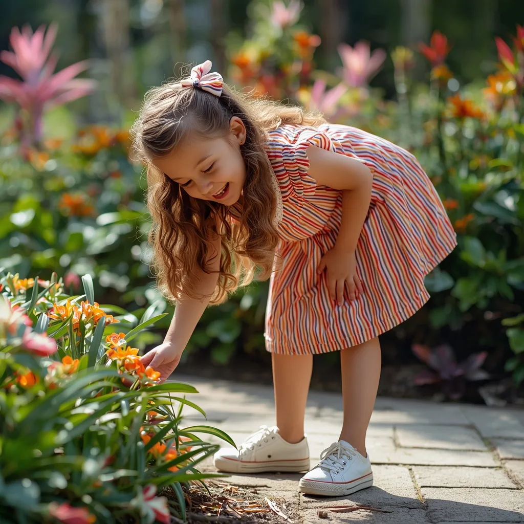 Sweet Adventurer: A Cute Girl's Park Exploration – AI prompt example
