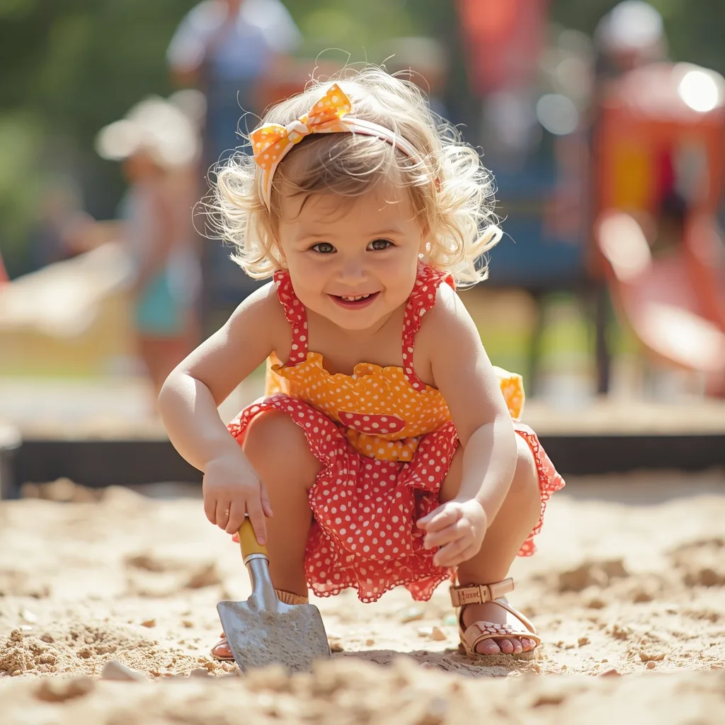 Sweet Discovery: A Cute Girl's Treasure Hunt Fun – AI prompt example