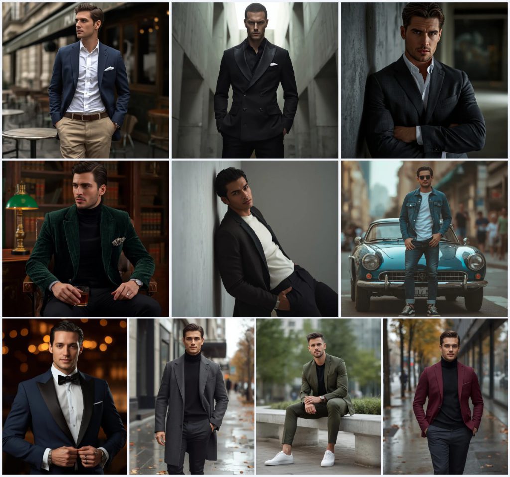 Top 10 Handsome Men’s AI Photo Prompts for Dynamic Poses and High-Fashion Studio Portraits